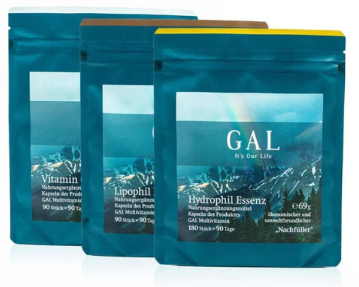 GAL Multivitamin Nachfüllpackung, 90 Portionen (90+180+90 Kapseln)