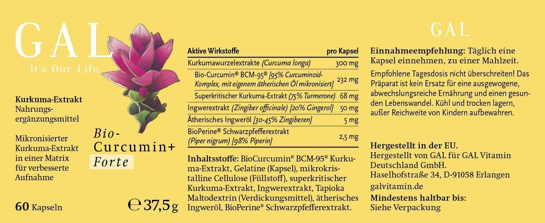 GAL Biocurcumin+ Forte