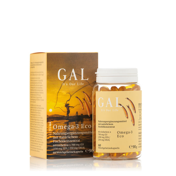 GAL Omega-3 Eco, 700 mg Omega 3 - 60 Softgel Kapseln - Galvitamin.de | Shop